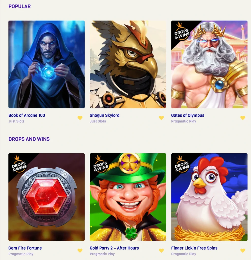 klart - välj ett spel att spela på